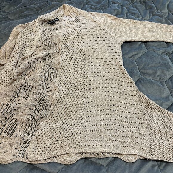 Women's Knit Cardigan Sidetail Waterfall Open Front Lauren Michelle Woman 1X - Picture 10 of 10